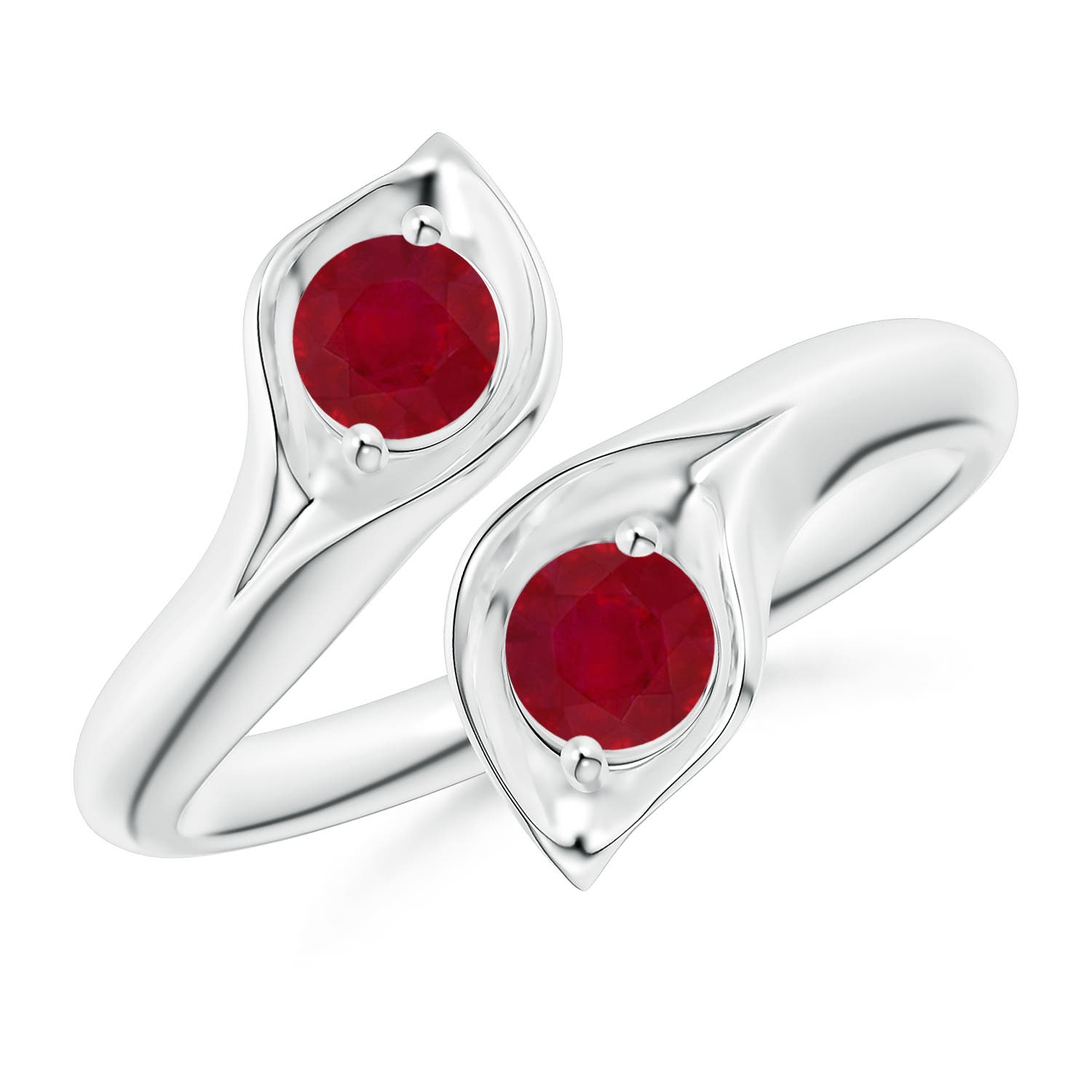 AA - Ruby / 0.68 CT / 14 KT White Gold