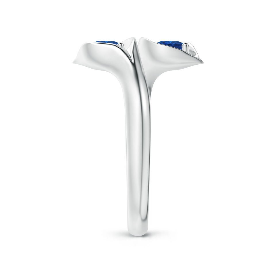 4mm AAA Calla Lily Two Stone Sapphire Ring in P950 Platinum side-2
