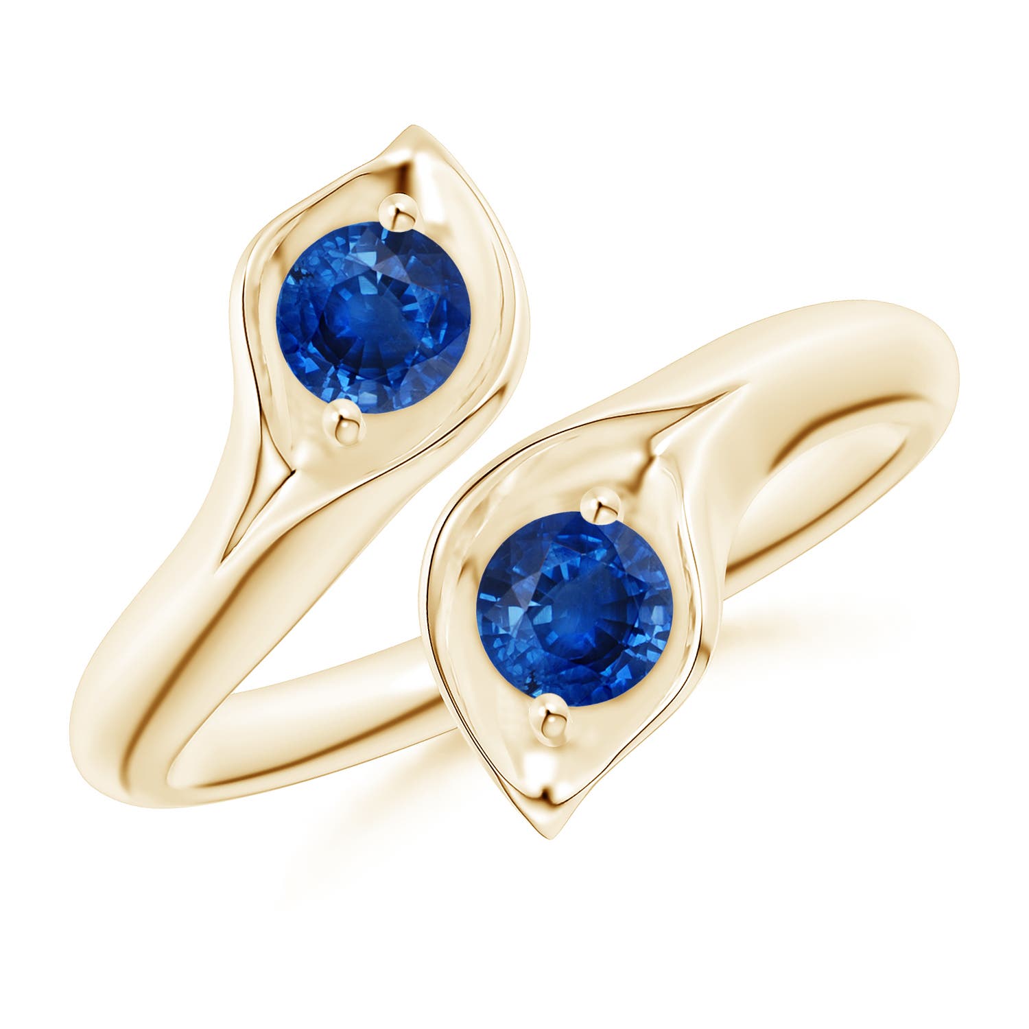 AAA - Blue Sapphire / 0.66 CT / 14 KT Yellow Gold