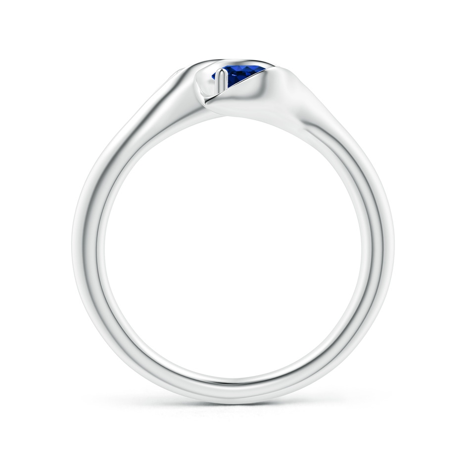 4mm AAAA Calla Lily Two Stone Sapphire Ring in P950 Platinum side-1