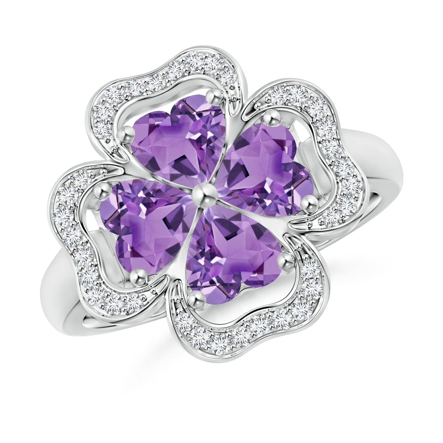 A - Amethyst / 1.57 CT / 14 KT White Gold