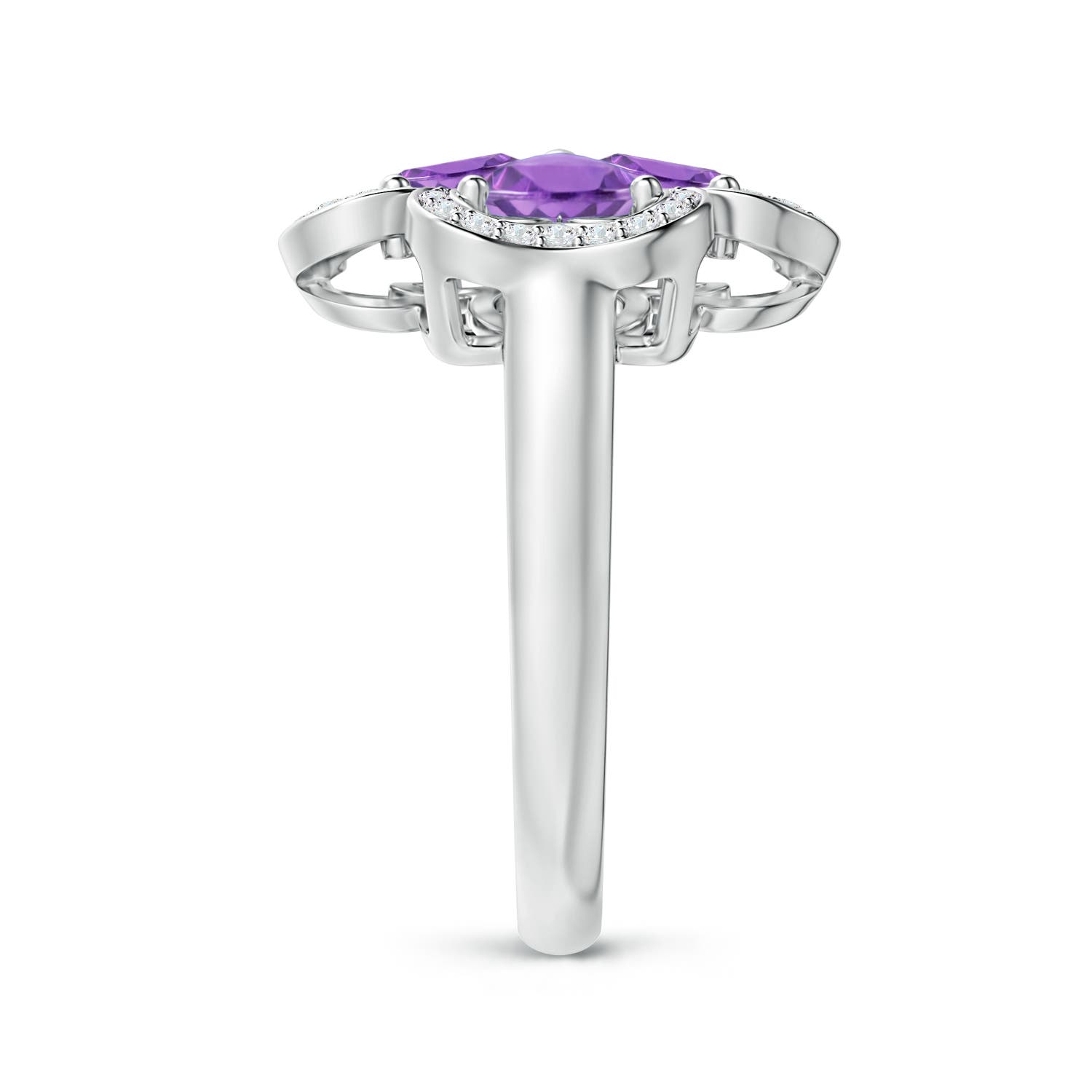 A - Amethyst / 1.57 CT / 14 KT White Gold