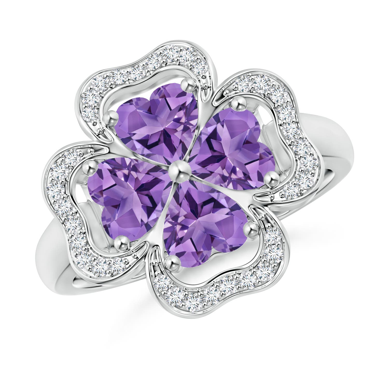 AA - Amethyst / 1.57 CT / 14 KT White Gold