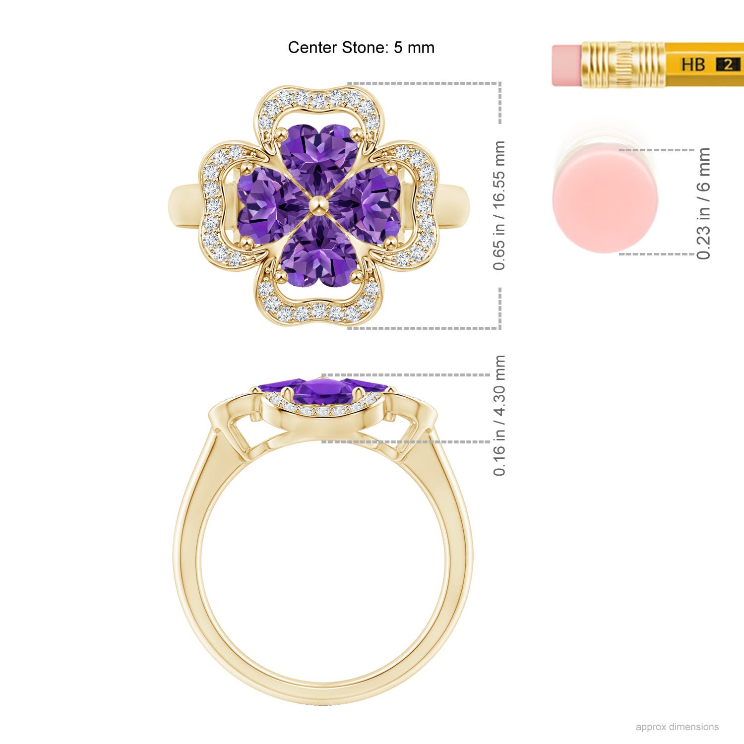 AAAA - Amethyst / 1.57 CT / 14 KT Yellow Gold