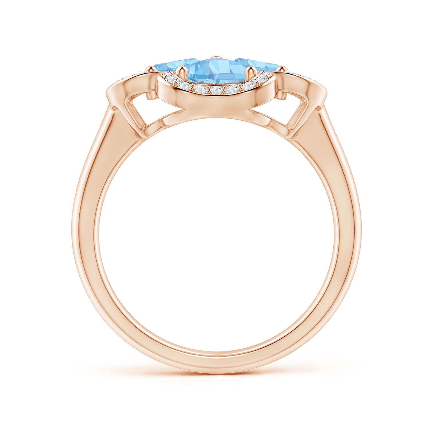 AAAA - Aquamarine / 1.56 CT / 14 KT Rose Gold