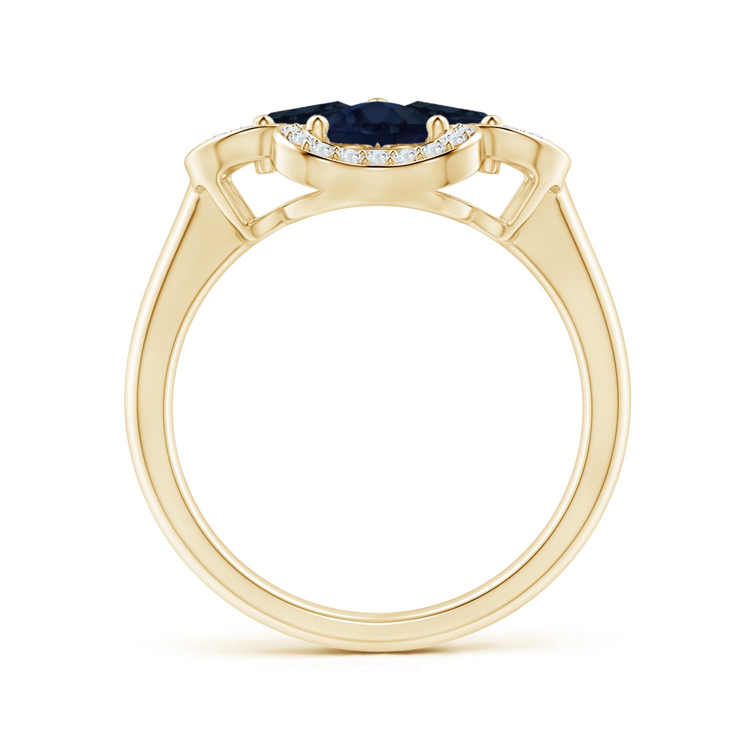 A - Blue Sapphire / 2.08 CT / 14 KT Yellow Gold