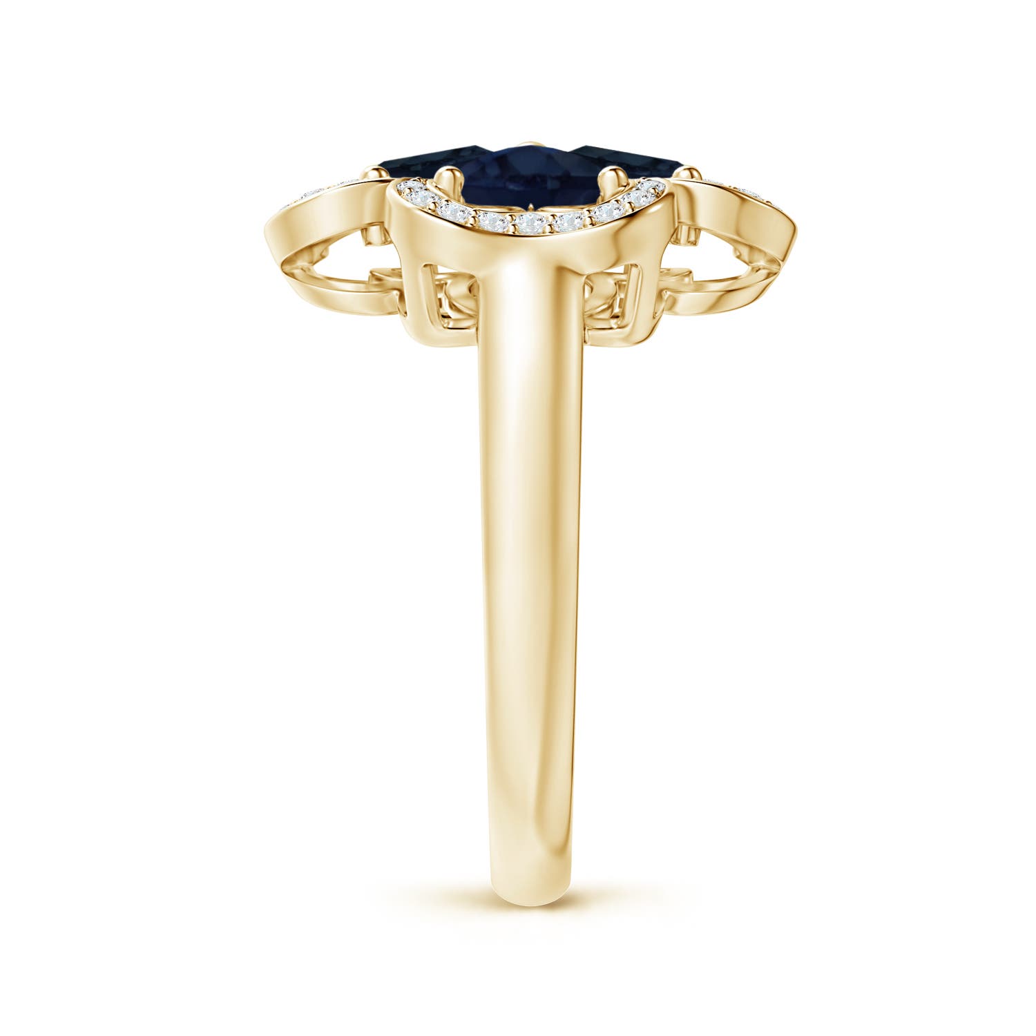 A - Blue Sapphire / 2.08 CT / 14 KT Yellow Gold