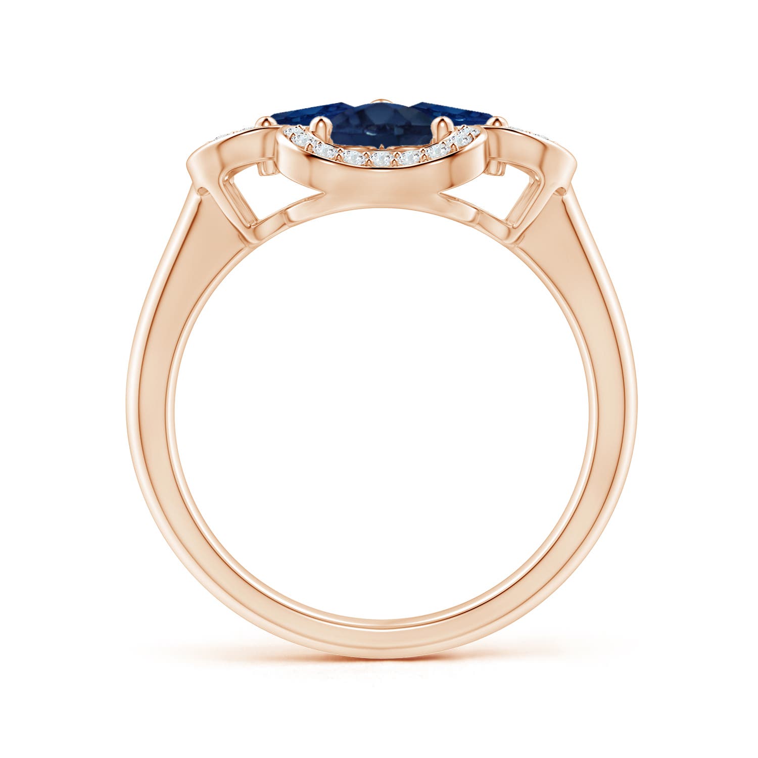 AA - Blue Sapphire / 2.08 CT / 14 KT Rose Gold