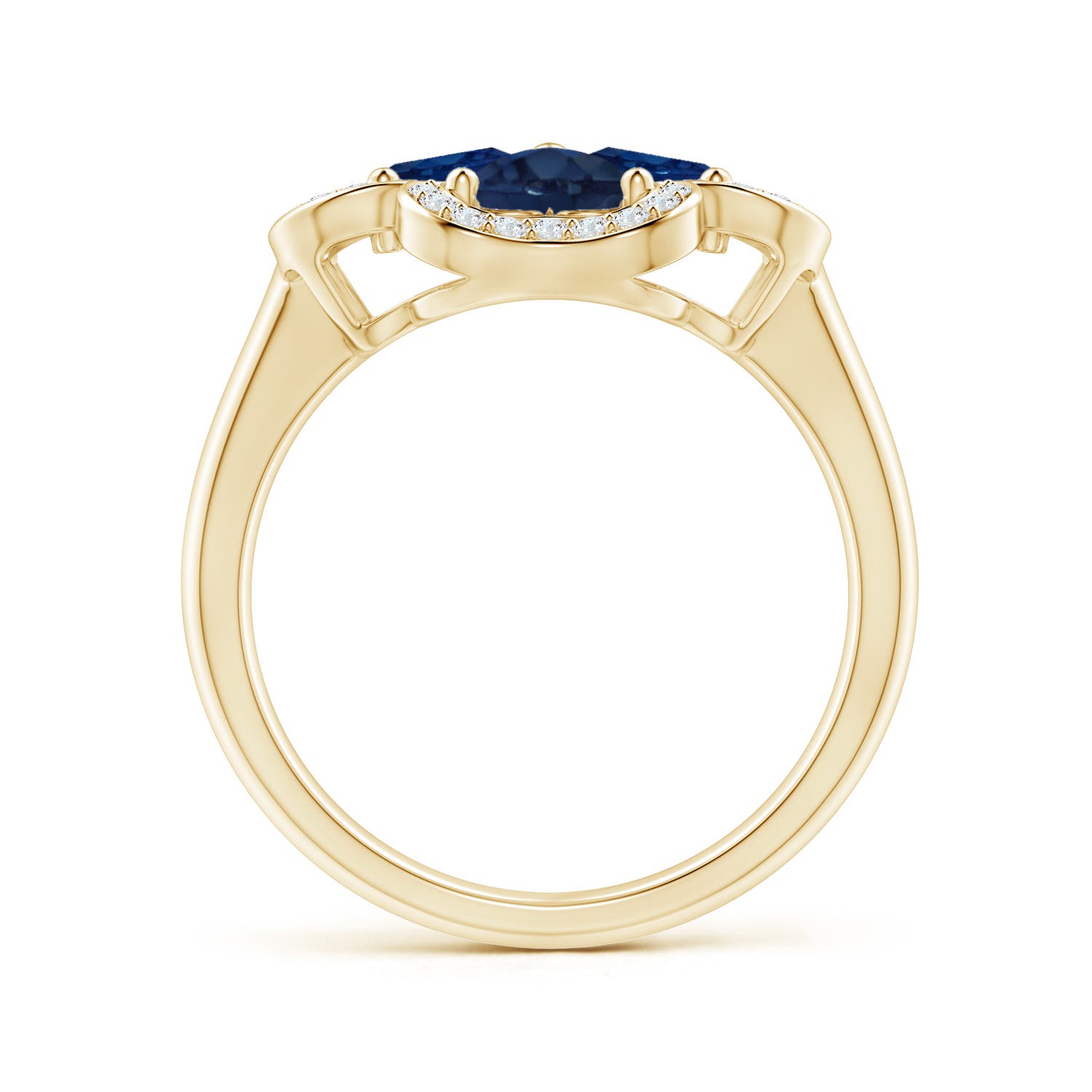 AA - Blue Sapphire / 2.08 CT / 14 KT Yellow Gold