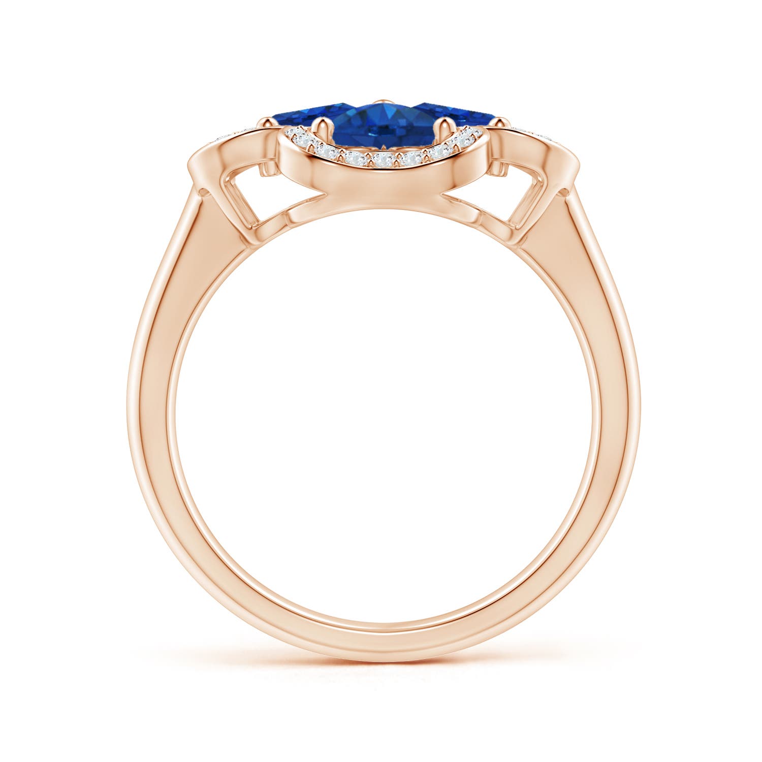 AAA - Blue Sapphire / 2.08 CT / 14 KT Rose Gold