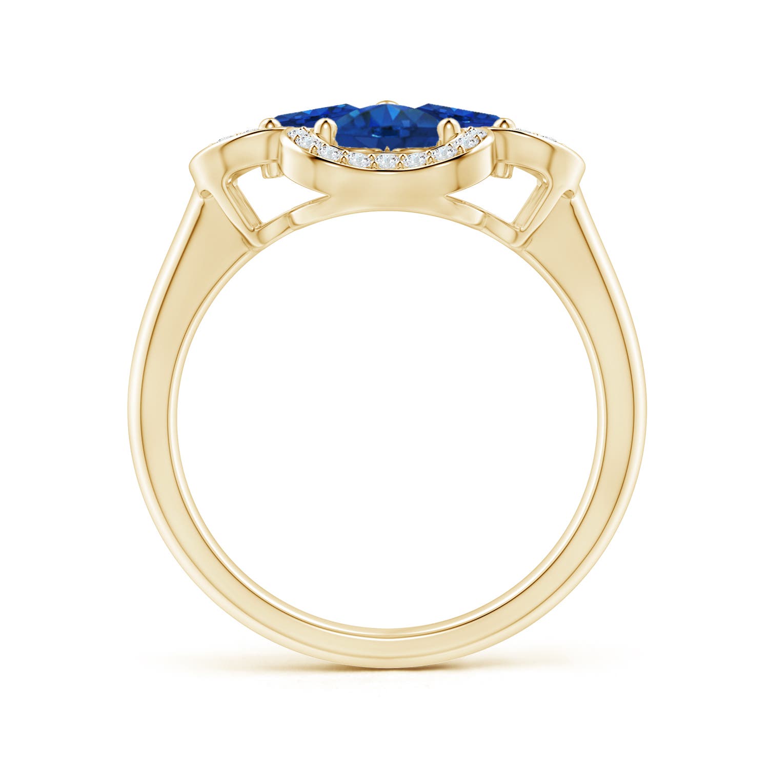 AAA - Blue Sapphire / 2.08 CT / 14 KT Yellow Gold