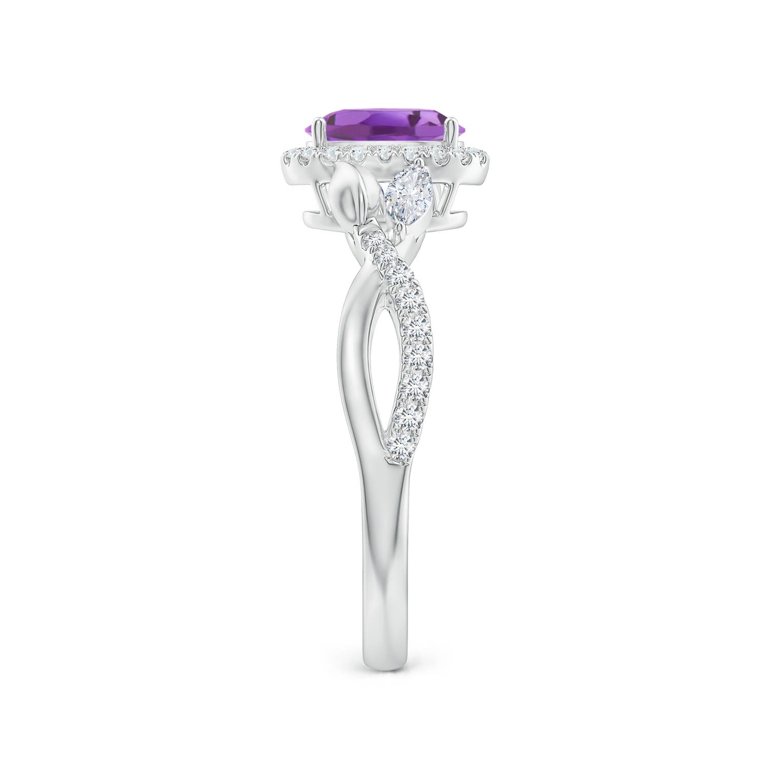 A - Amethyst / 1.1 CT / 14 KT White Gold