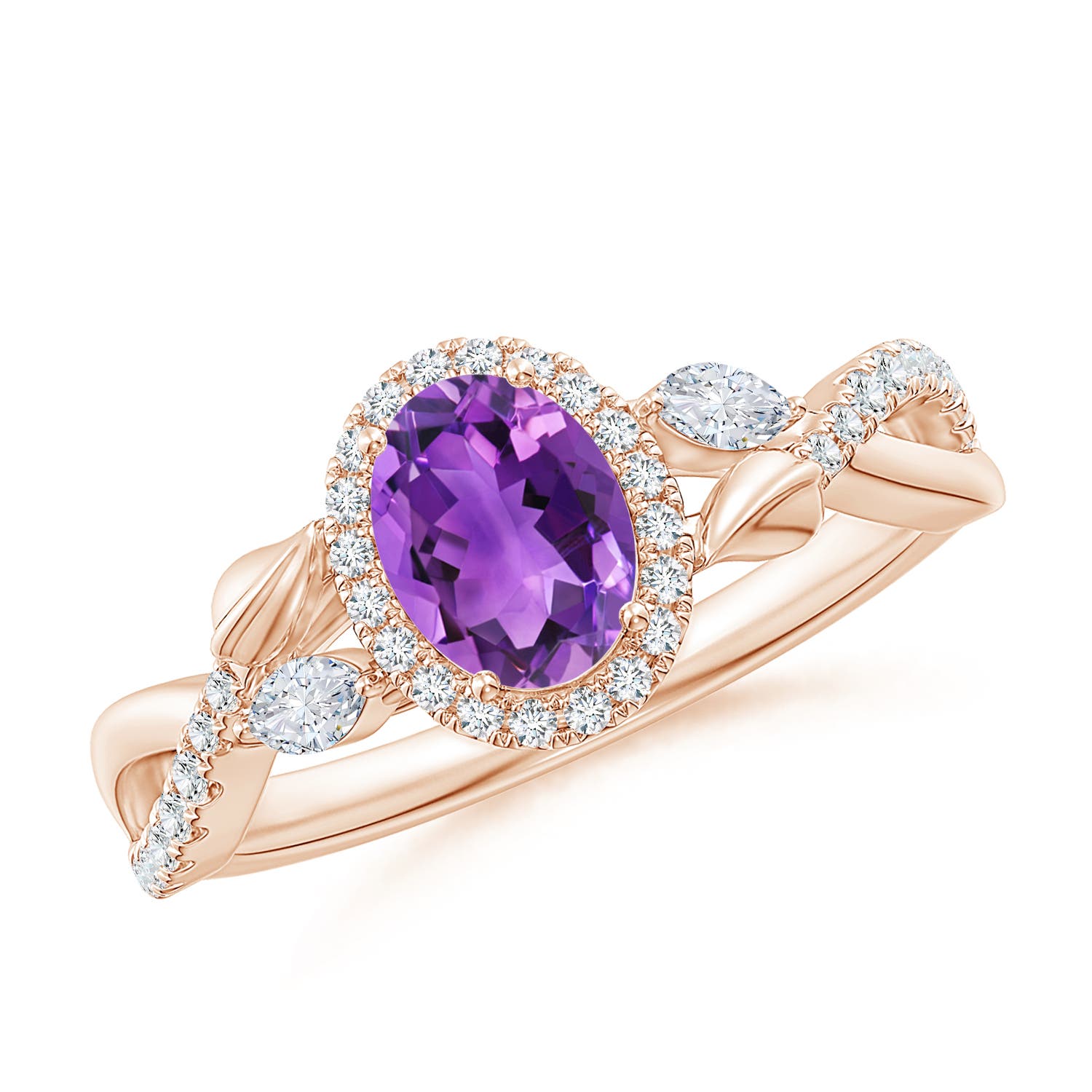 AAA - Amethyst / 1.1 CT / 14 KT Rose Gold