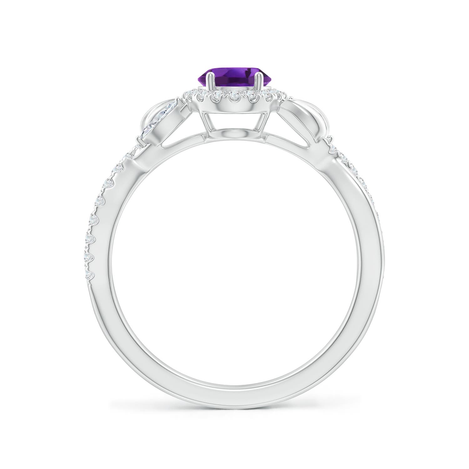 AAAA - Amethyst / 1.1 CT / 14 KT White Gold