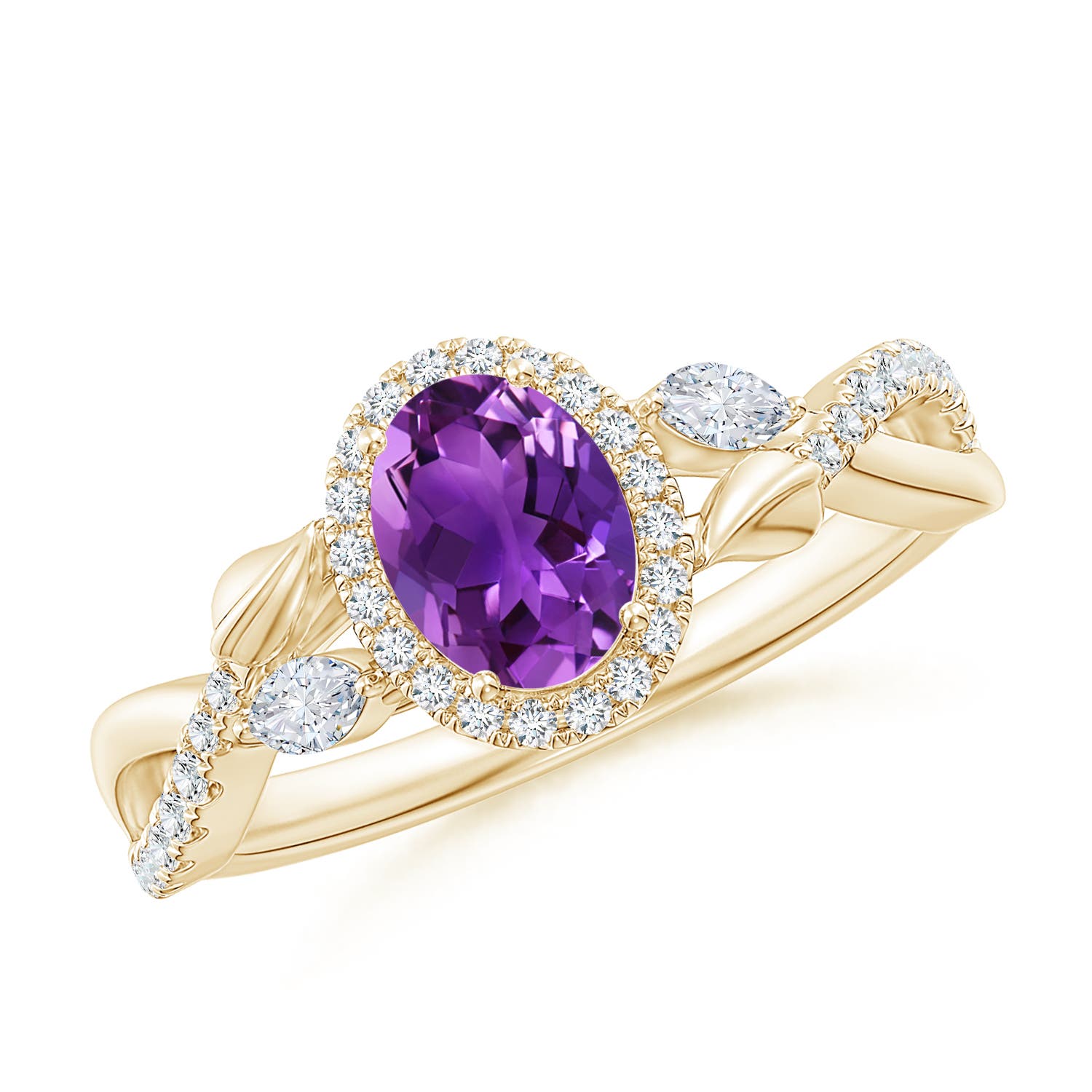 AAAA - Amethyst / 1.1 CT / 14 KT Yellow Gold