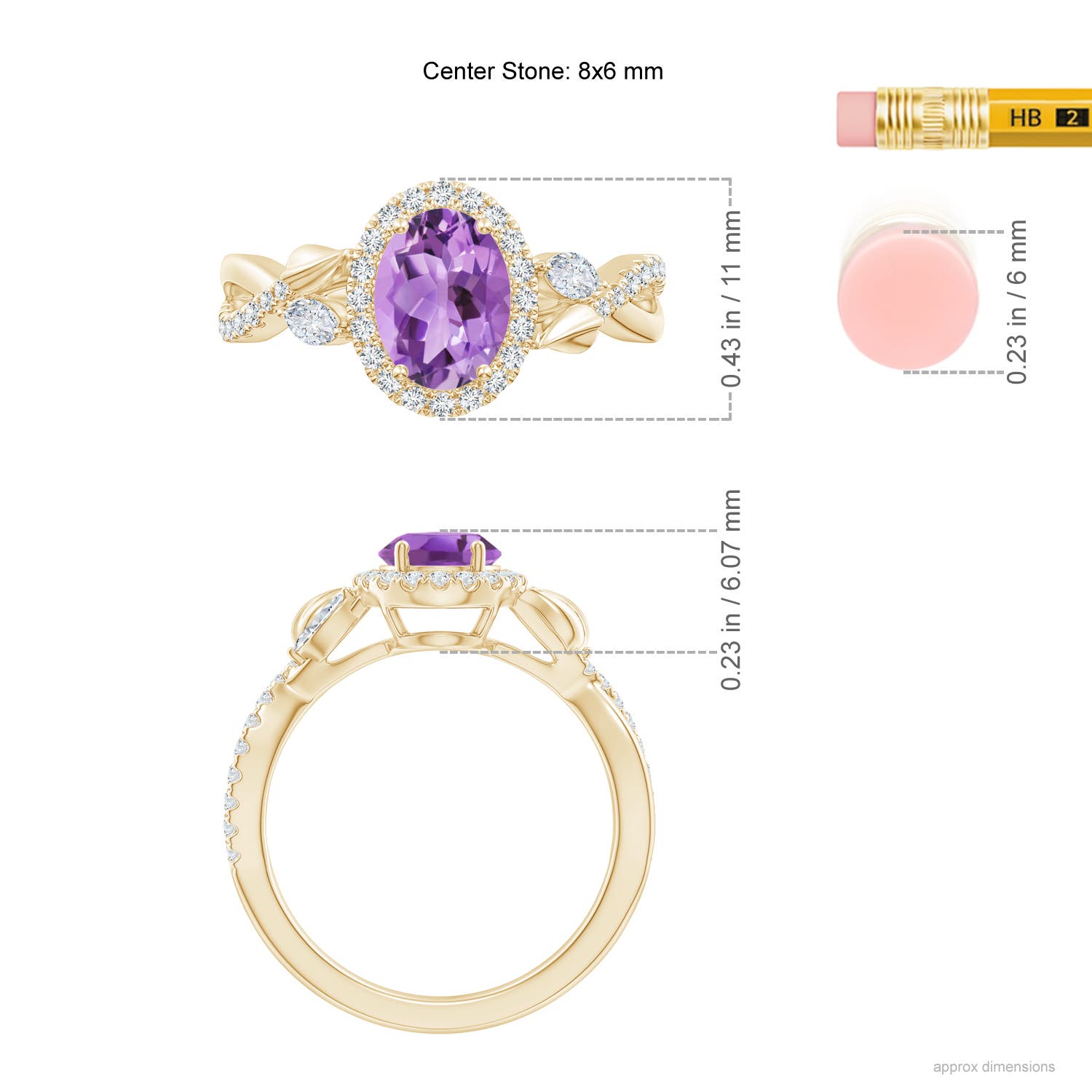 A - Amethyst / 1.57 CT / 14 KT Yellow Gold