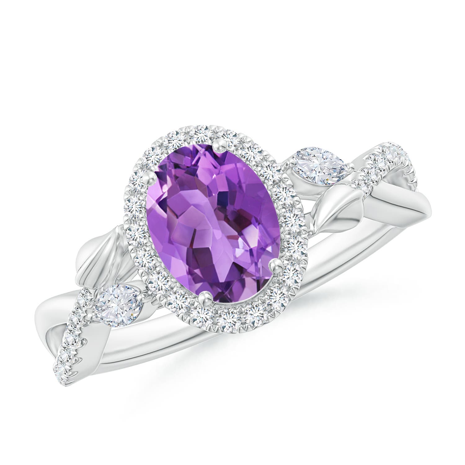 AA - Amethyst / 1.57 CT / 14 KT White Gold