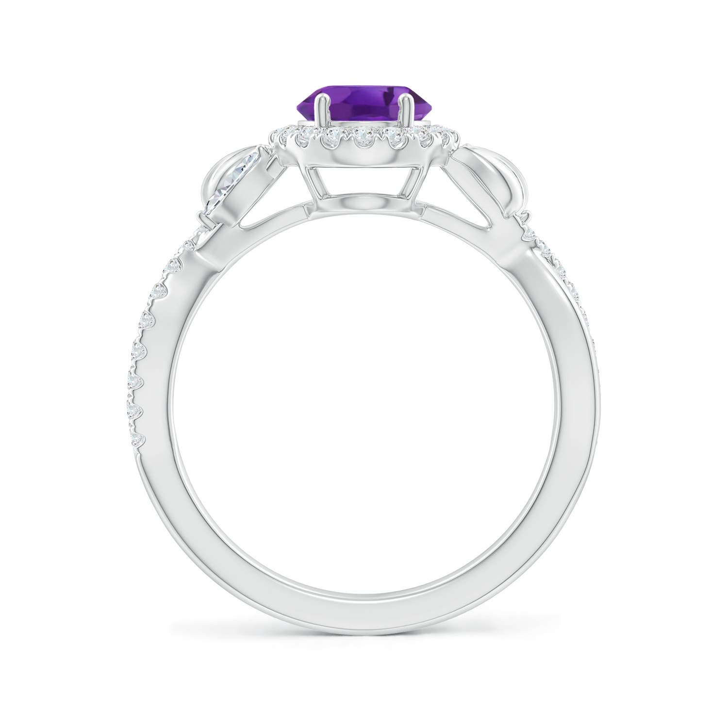 AAA - Amethyst / 1.57 CT / 14 KT White Gold