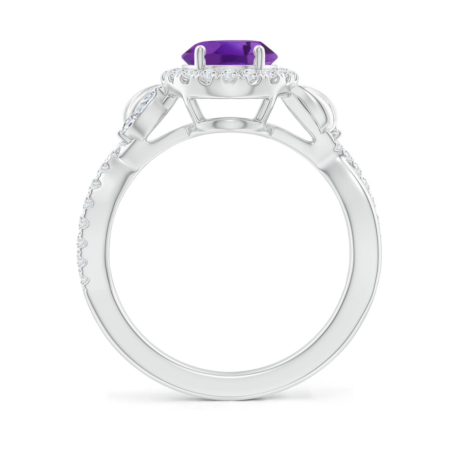 AAA - Amethyst / 2.06 CT / 14 KT White Gold