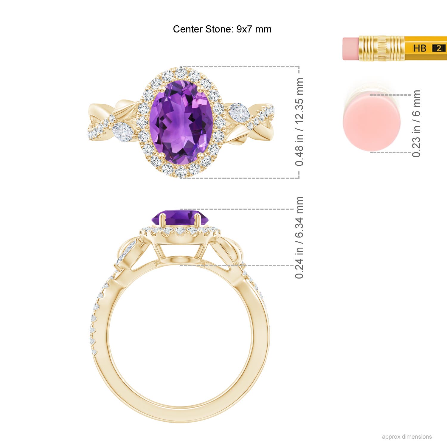 AAA - Amethyst / 2.06 CT / 14 KT Yellow Gold