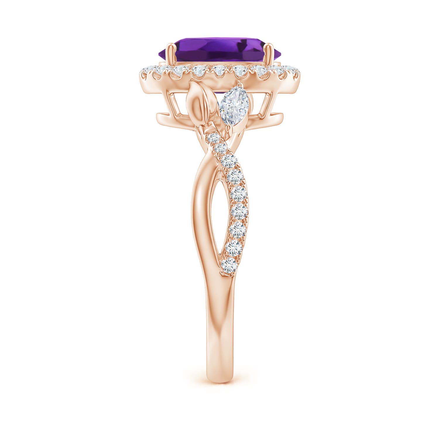 AAAA - Amethyst / 2.06 CT / 14 KT Rose Gold