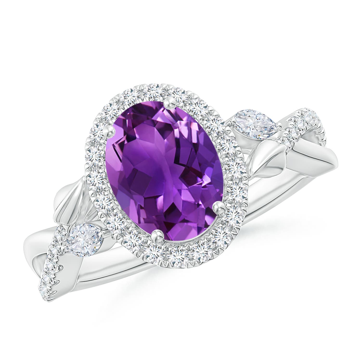 AAAA - Amethyst / 2.06 CT / 14 KT White Gold