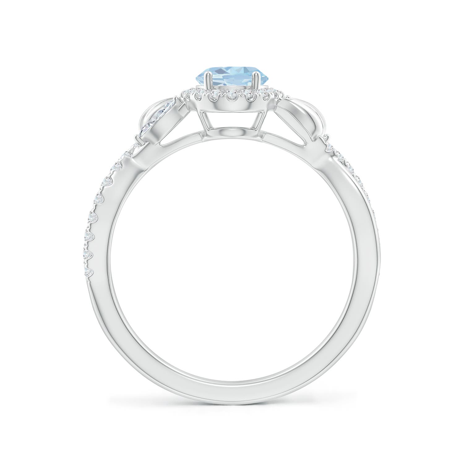 A - Aquamarine / 1 CT / 14 KT White Gold