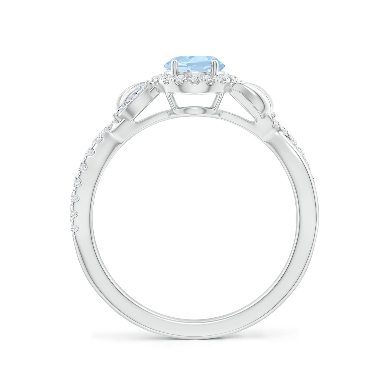 AA - Aquamarine / 1 CT / 14 KT White Gold