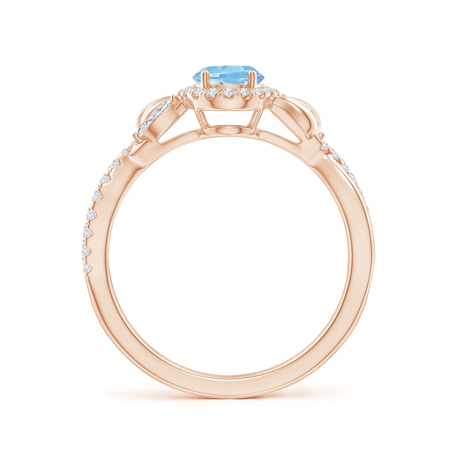 AAAA - Aquamarine / 1 CT / 14 KT Rose Gold