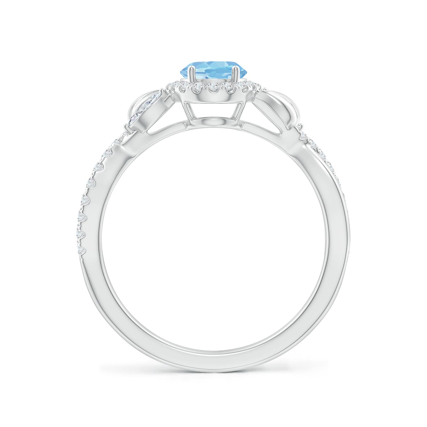 AAAA - Aquamarine / 1 CT / 14 KT White Gold