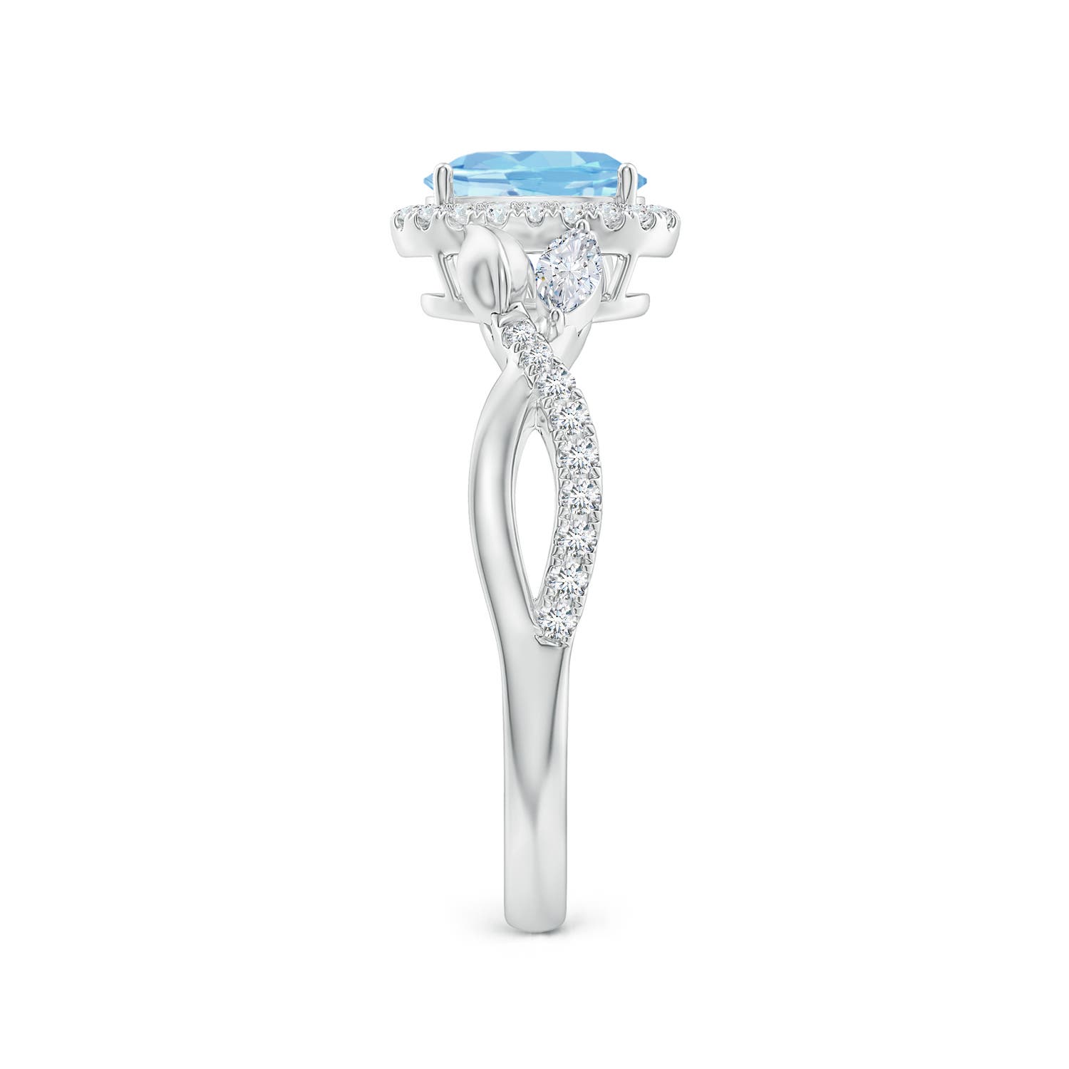 AAAA - Aquamarine / 1 CT / 14 KT White Gold