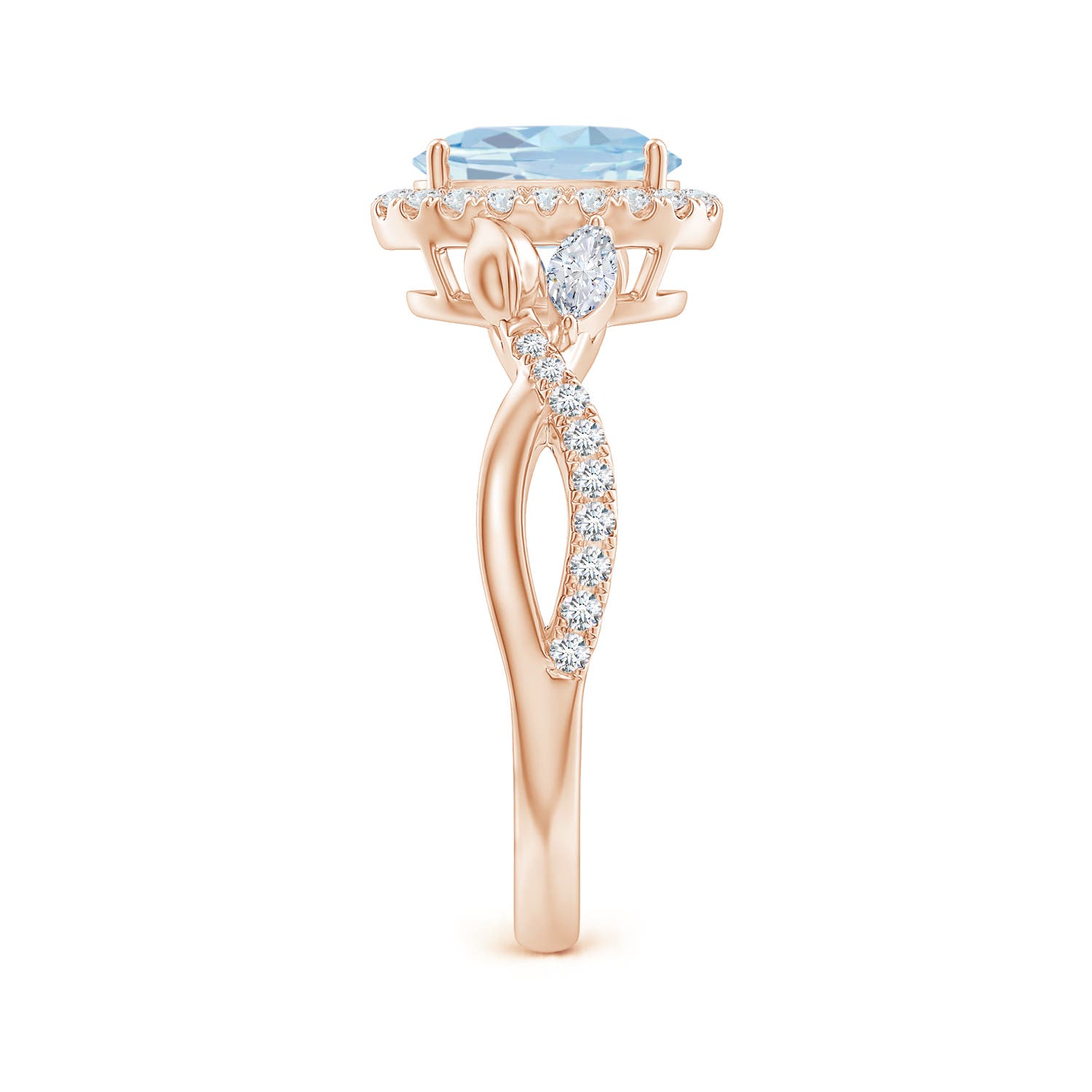 A - Aquamarine / 1.42 CT / 14 KT Rose Gold