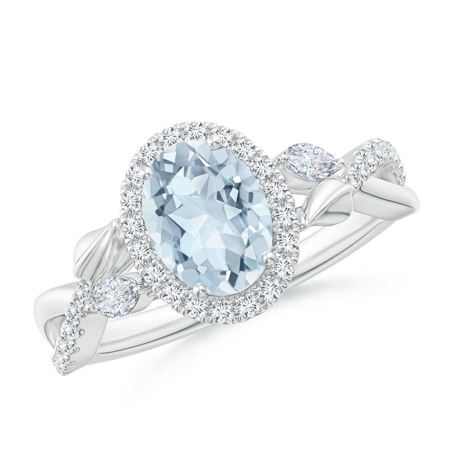 A - Aquamarine / 1.42 CT / 14 KT White Gold