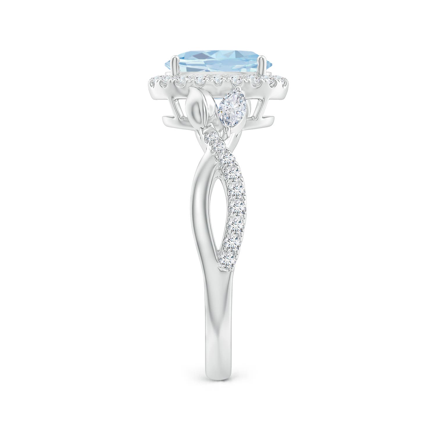 A - Aquamarine / 1.42 CT / 14 KT White Gold