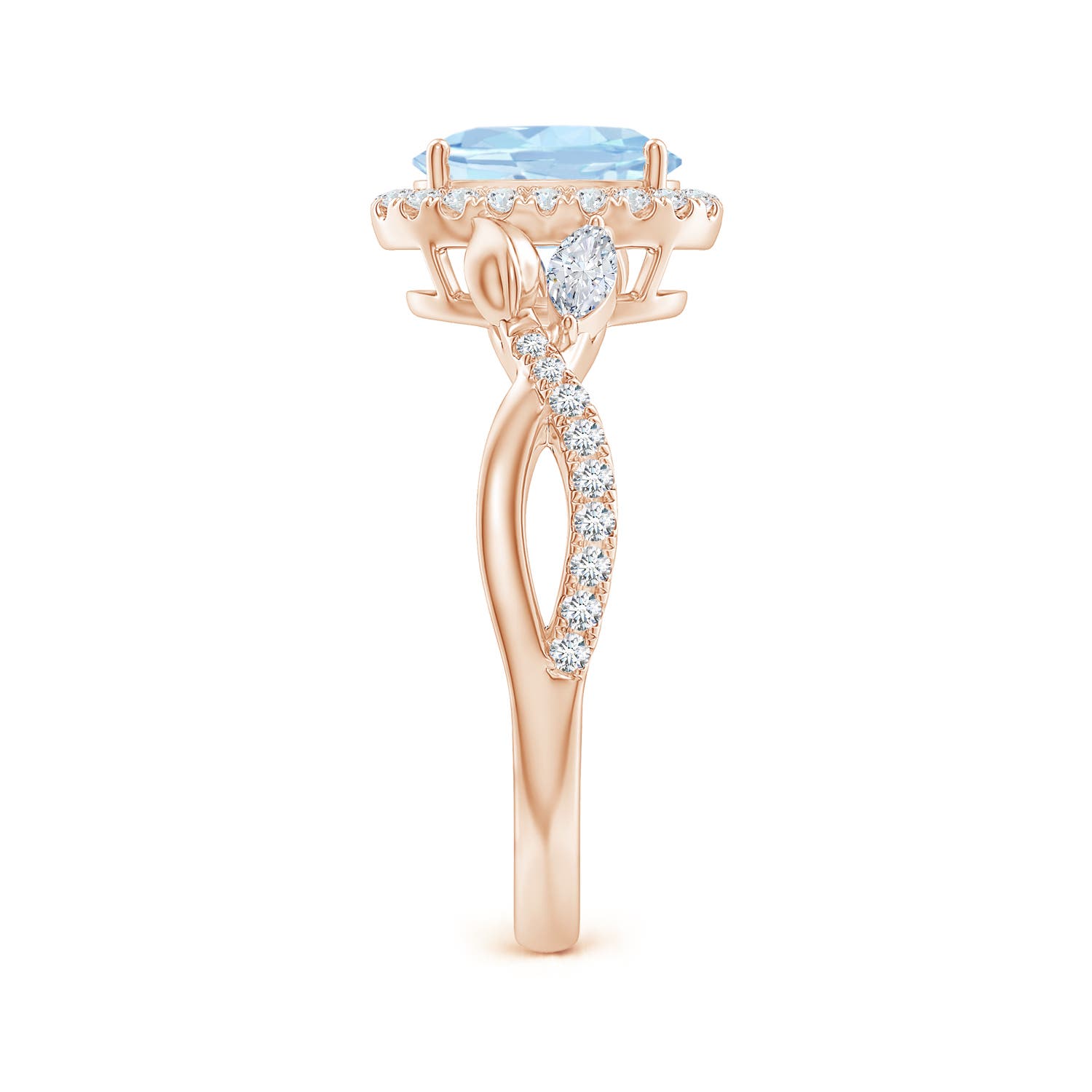 AA - Aquamarine / 1.42 CT / 14 KT Rose Gold