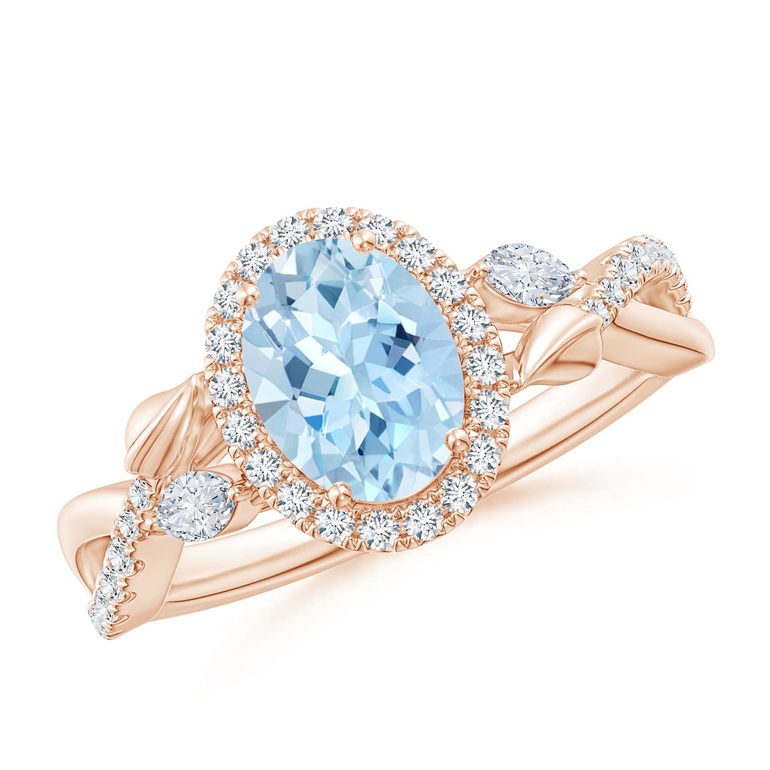 AAA - Aquamarine / 1.42 CT / 14 KT Rose Gold