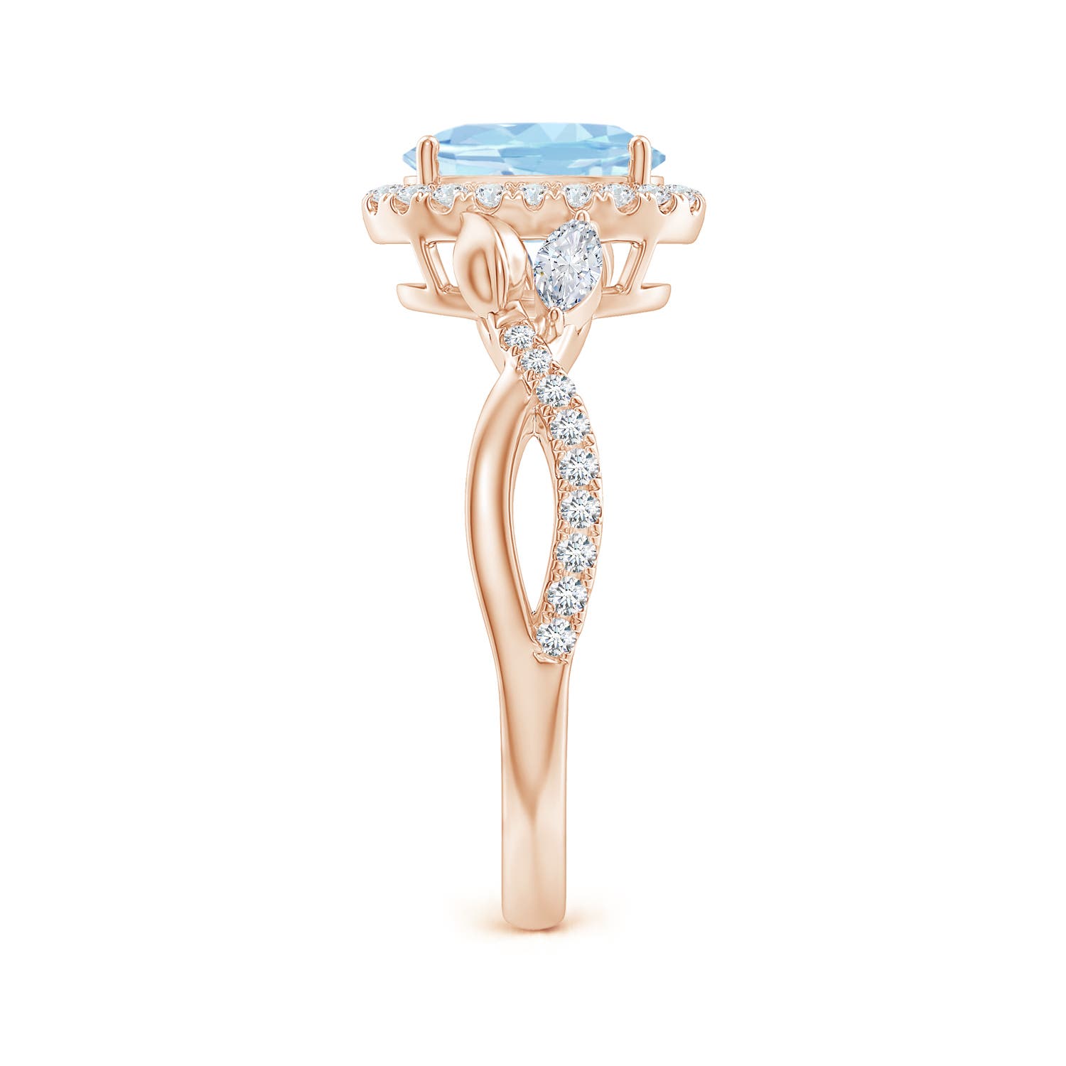 AAA - Aquamarine / 1.42 CT / 14 KT Rose Gold