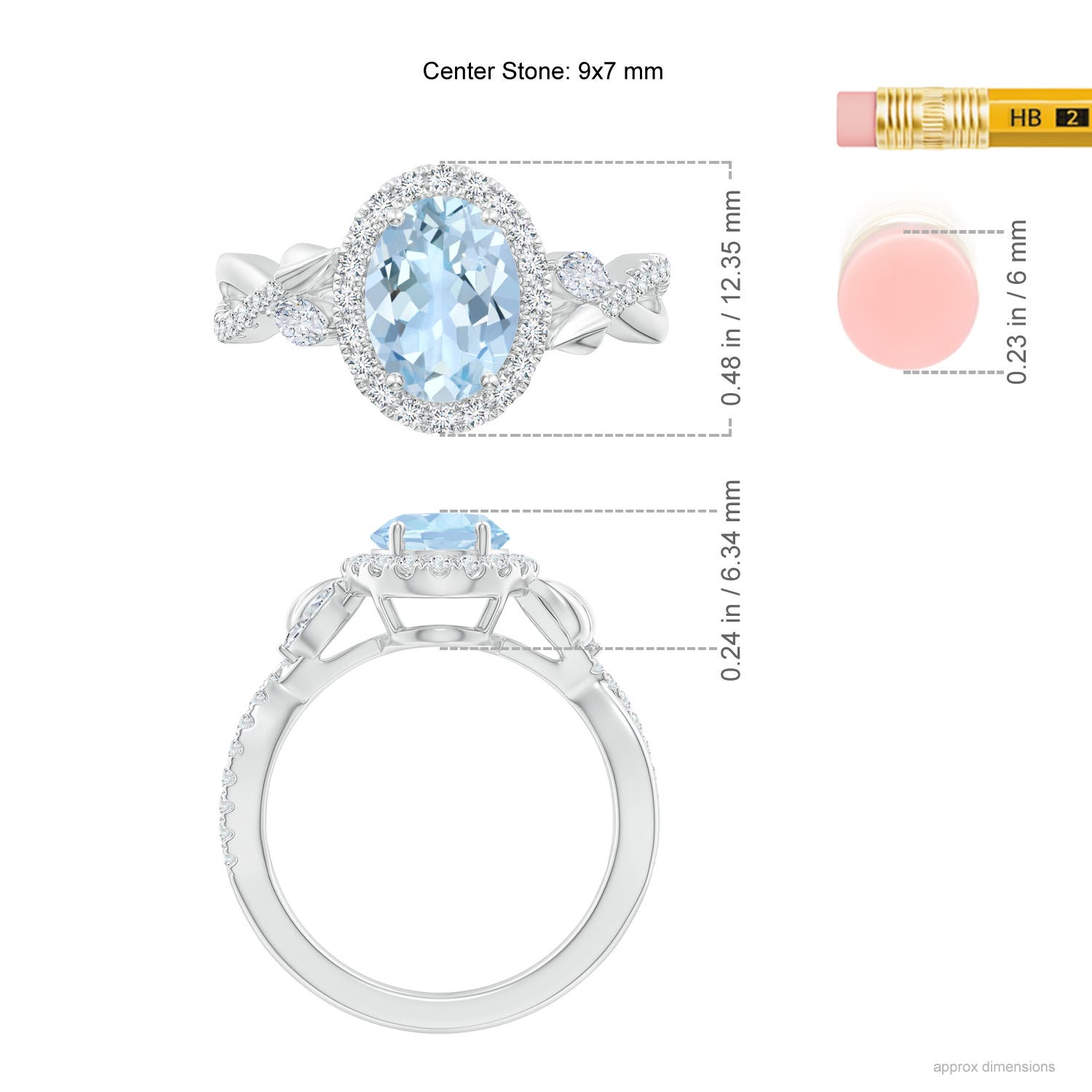 AA - Aquamarine / 1.96 CT / 14 KT White Gold