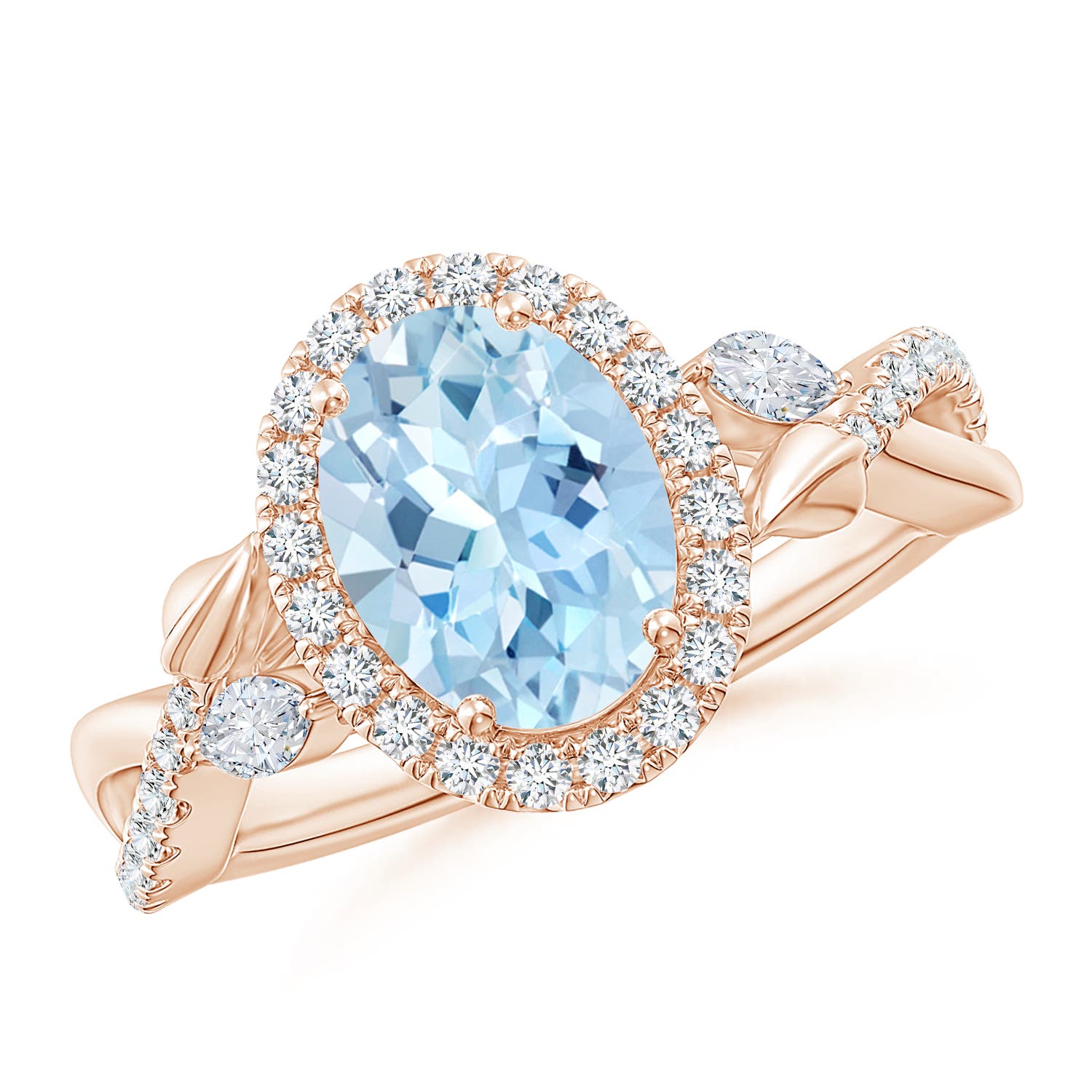 AAA - Aquamarine / 1.96 CT / 14 KT Rose Gold