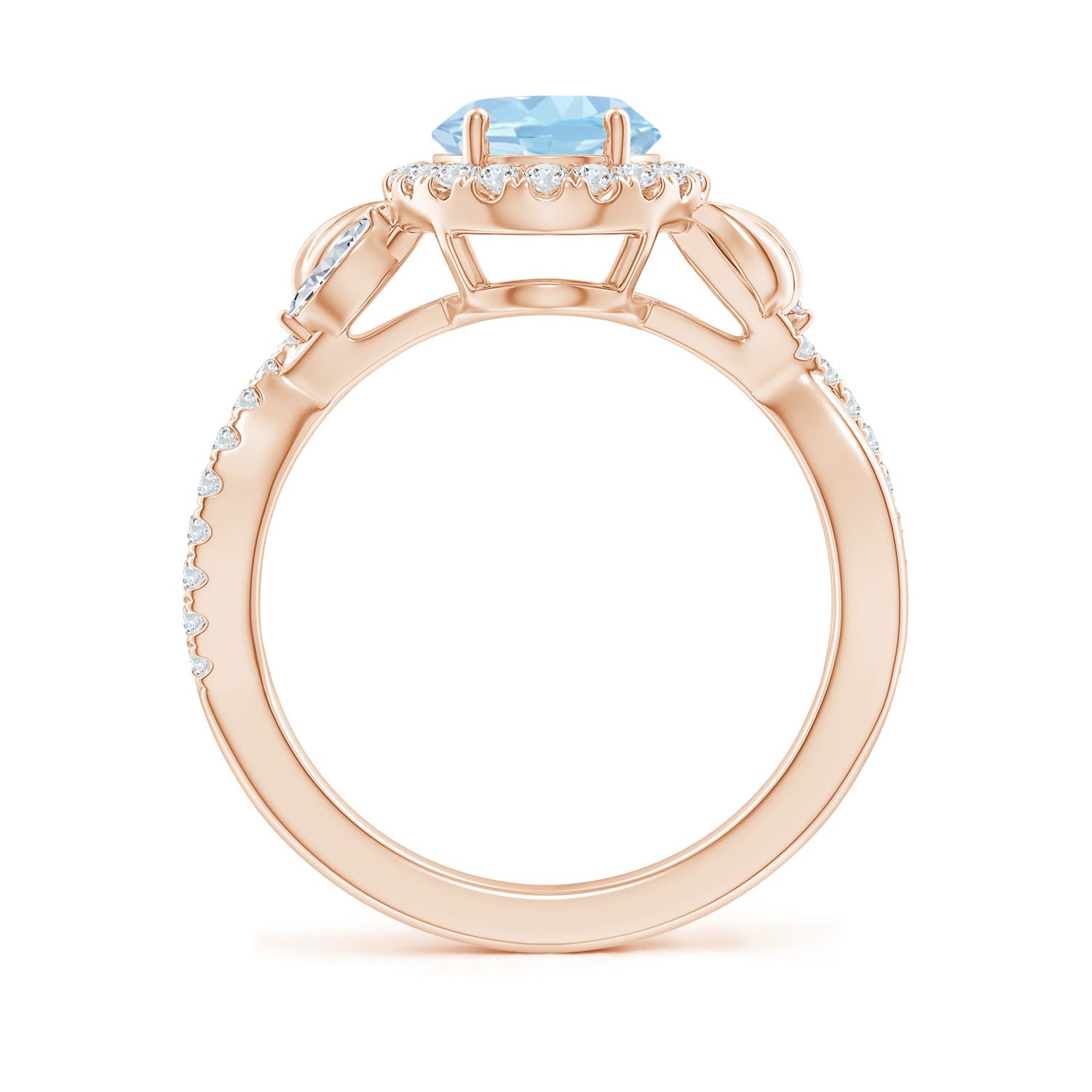 AAA - Aquamarine / 1.96 CT / 14 KT Rose Gold