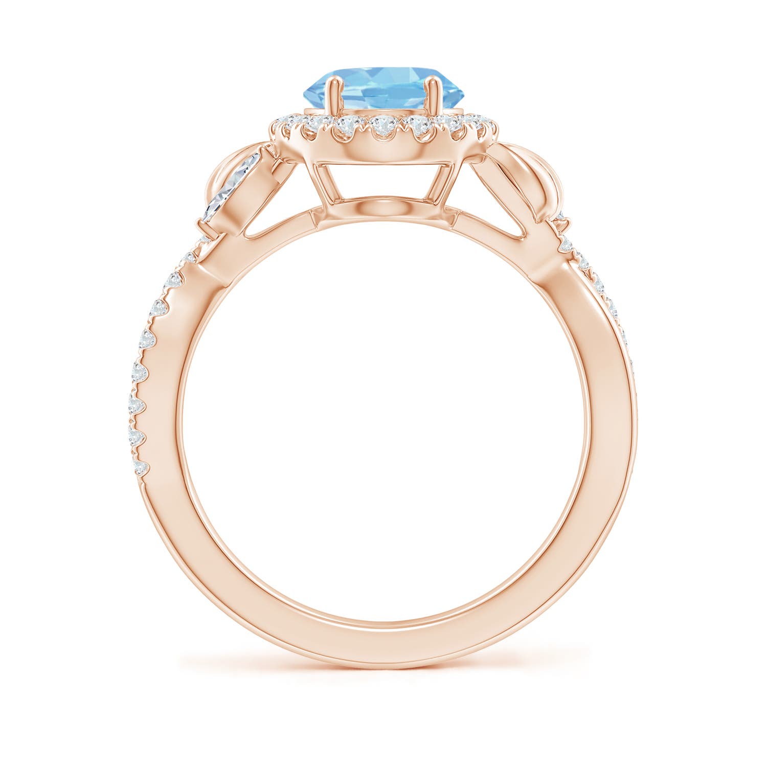 AAAA - Aquamarine / 1.96 CT / 14 KT Rose Gold