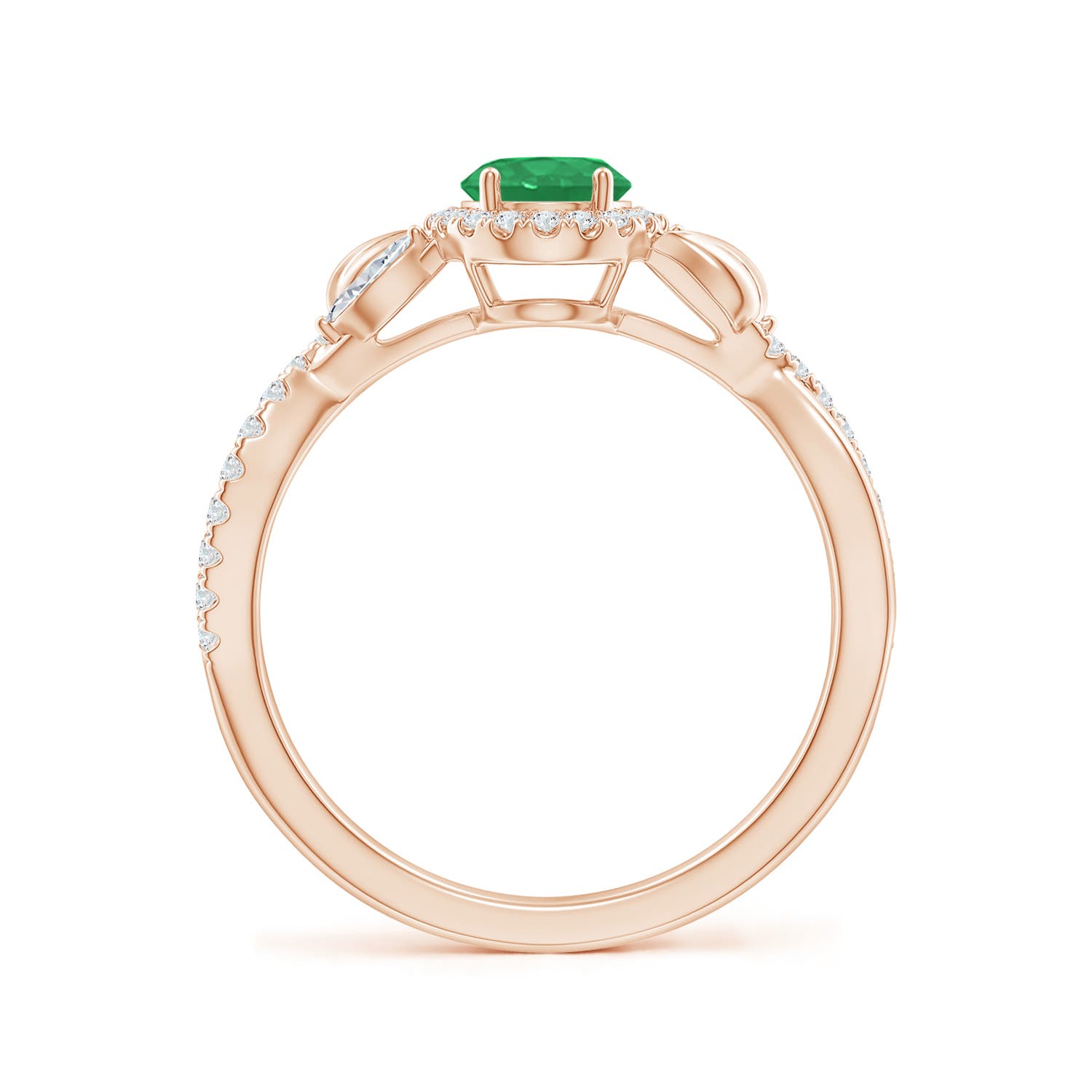 A - Emerald / 1.06 CT / 14 KT Rose Gold