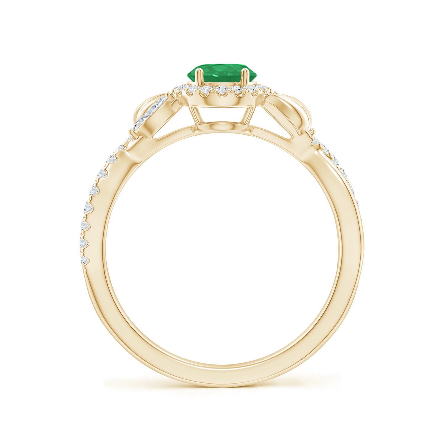 A - Emerald / 1.06 CT / 14 KT Yellow Gold