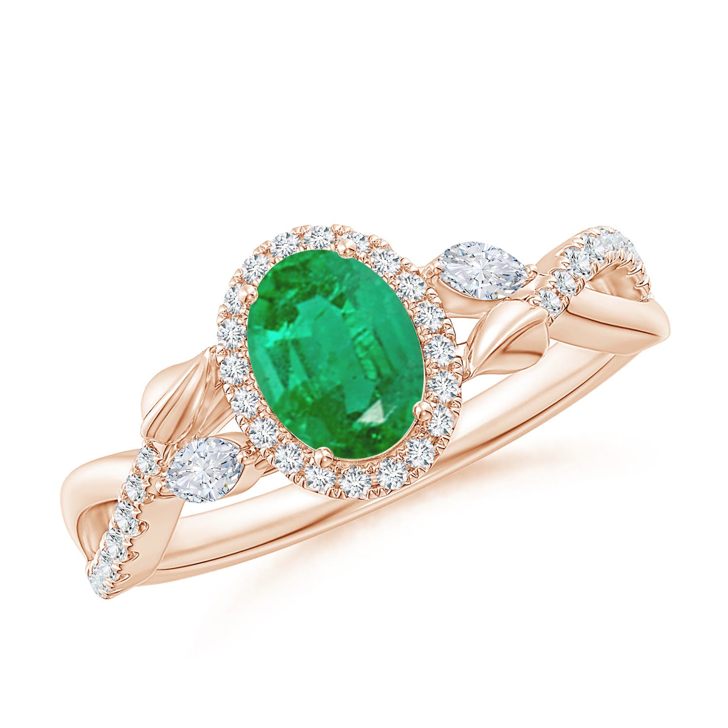 AA - Emerald / 1.06 CT / 14 KT Rose Gold