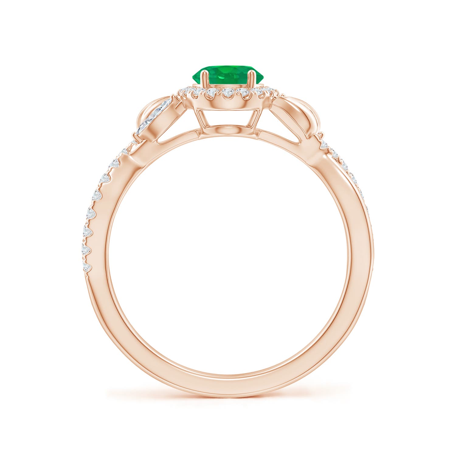 AA - Emerald / 1.06 CT / 14 KT Rose Gold