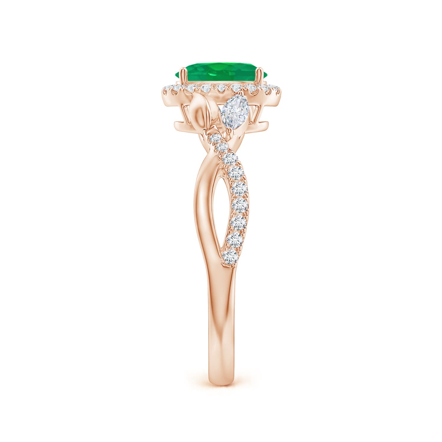 AA - Emerald / 1.06 CT / 14 KT Rose Gold