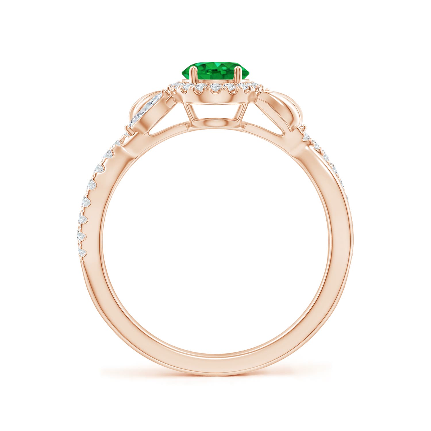 AAA - Emerald / 1.06 CT / 14 KT Rose Gold