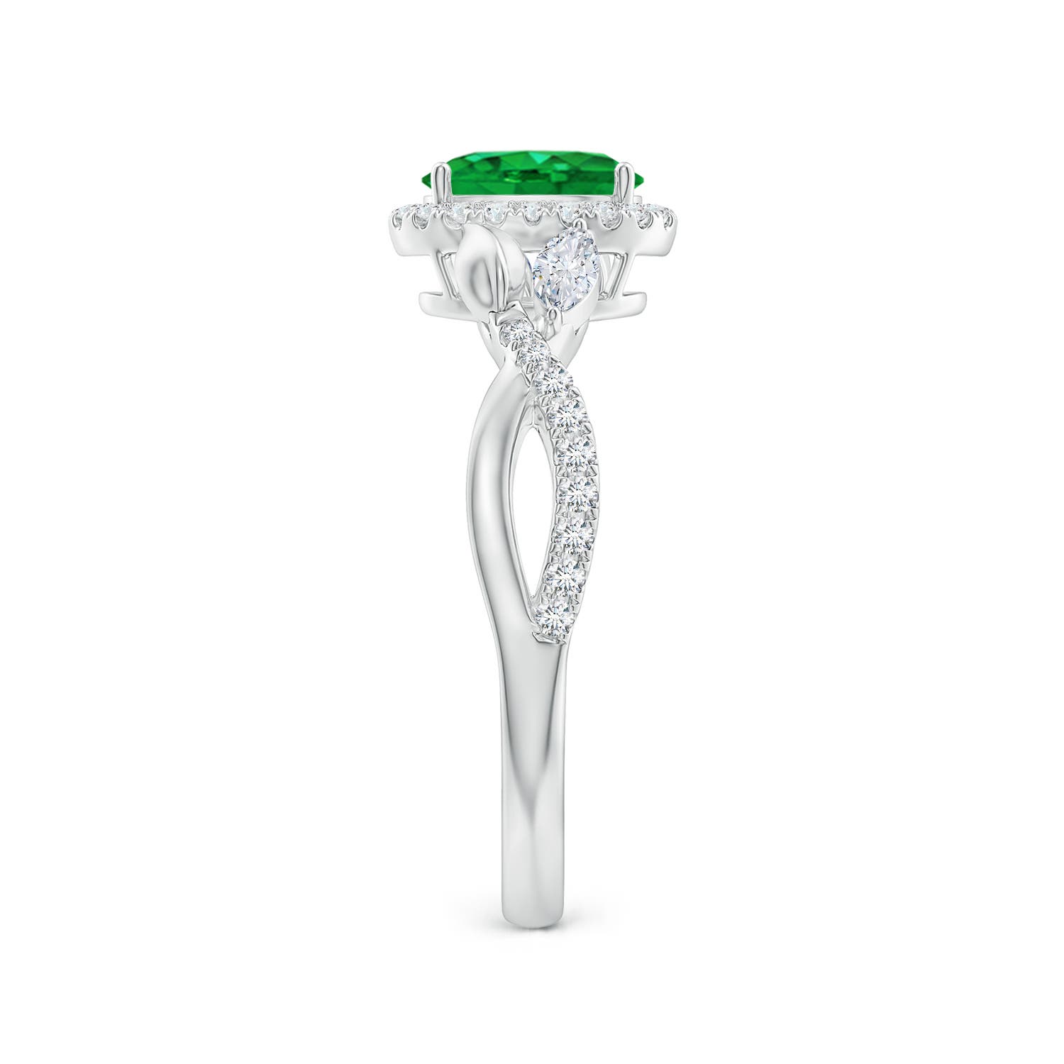 AAA - Emerald / 1.06 CT / 14 KT White Gold