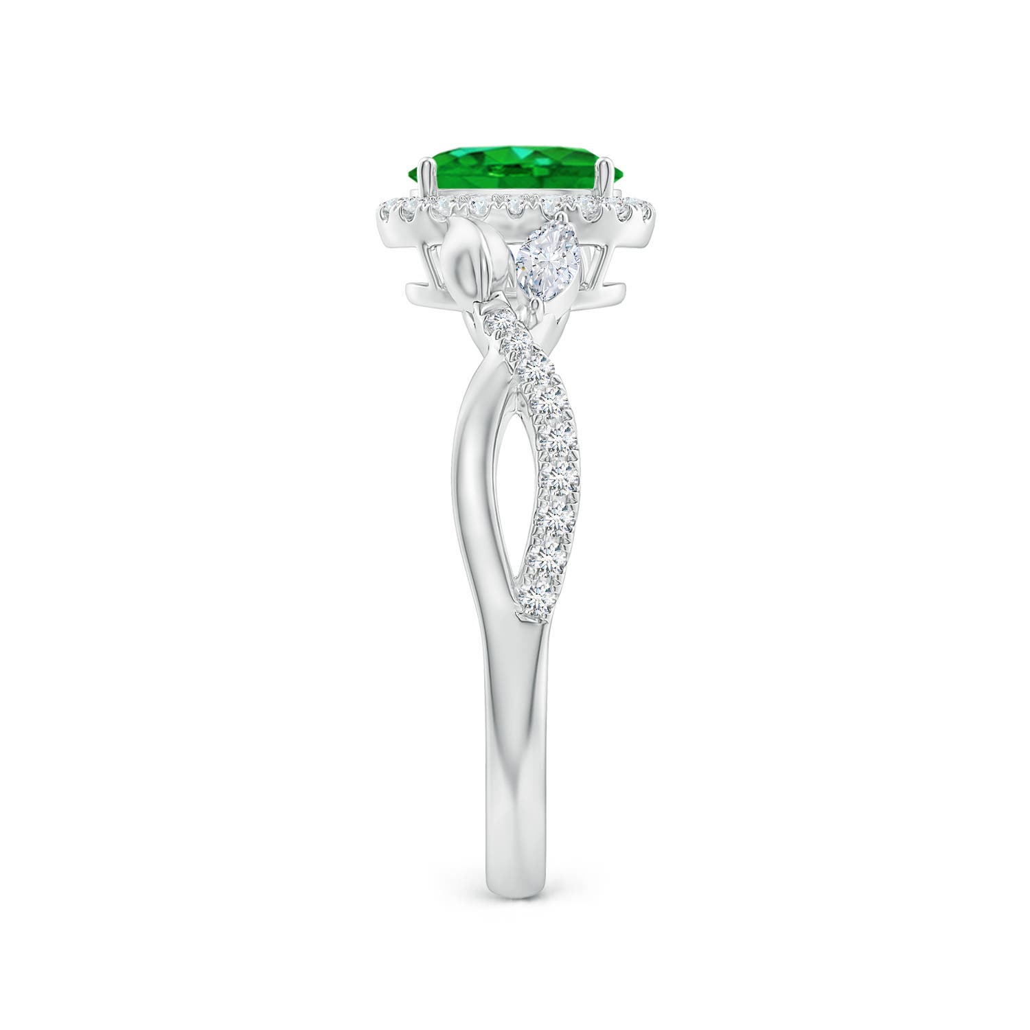 AAAA - Emerald / 1.06 CT / 14 KT White Gold