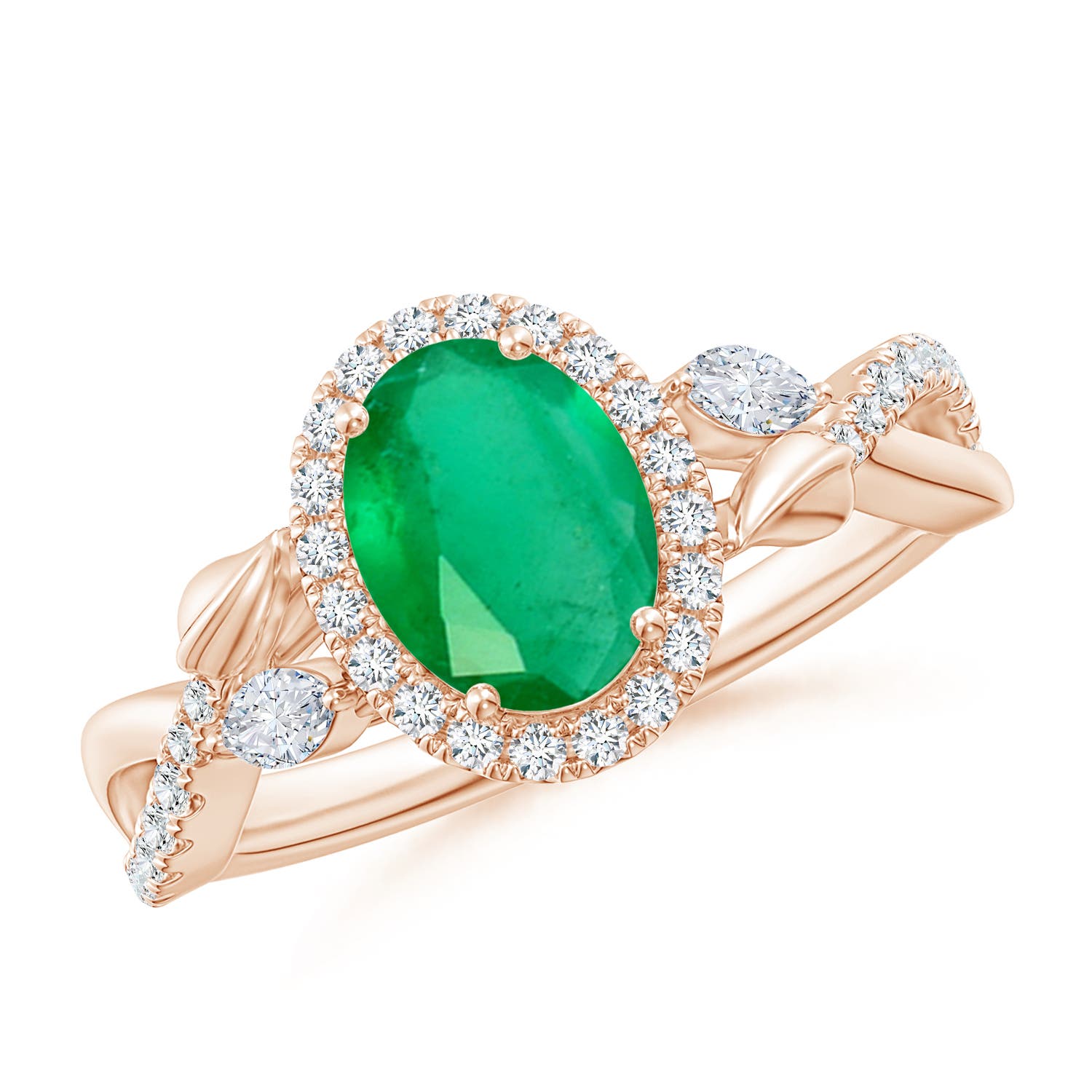 A - Emerald / 1.52 CT / 14 KT Rose Gold